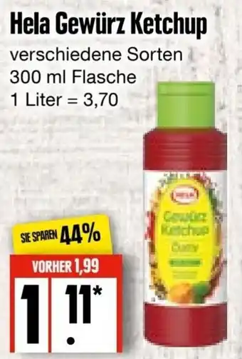 Edeka Frischemarkt Hela Gewürz Ketchup 300 ml Flasche Angebot