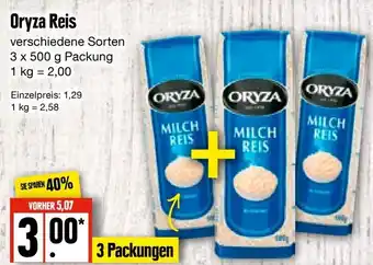 Edeka Frischemarkt Oryza Reis 3x500 g Packung Angebot