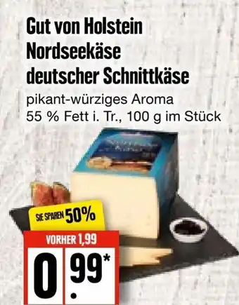 Edeka Frischemarkt Gut von Holstein Nordseekäse deutscher Schnittkäse Angebot