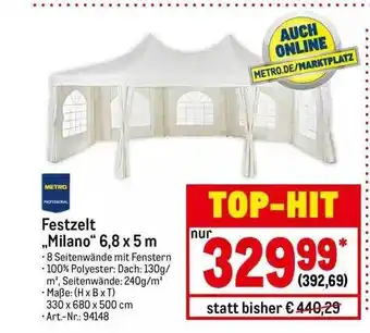 METRO Festzelt „milano” 6,8 X 5m Angebot