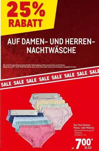 METRO 5er Pack Damen-panty- Oder Midislip Angebot