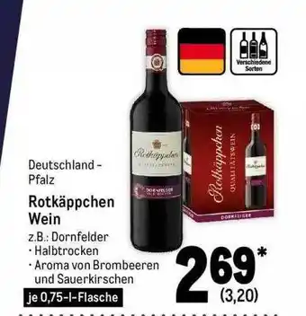 METRO Deutschland - Pfalz Rotkäppchen Wein Angebot