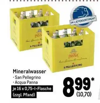 METRO Mineralwasser Angebot