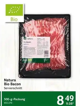 Selgros Natura Bio Bacon Angebot