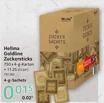 Selgros Hellma Goldline Zuckersticks Angebot