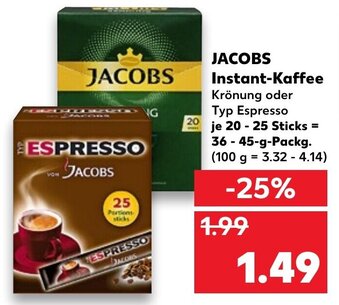 Kaufland Jacobs Instant Kaffee Angebot