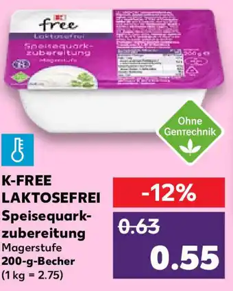 Kaufland K-Free Laktosefrei Speisequarkzubereitung 200g Angebot