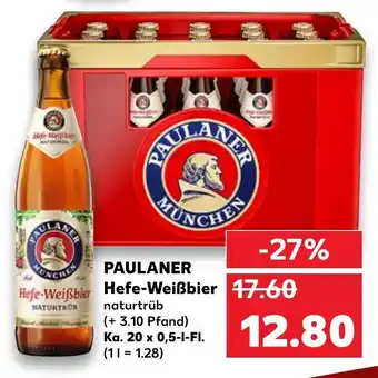 Kaufland Paulaner Hefe Weißbier 20 x 0,5 L Angebot