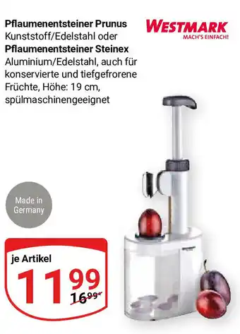 Globus Westmark Pflaumenentsteiner Prunus oder Steinex Angebot