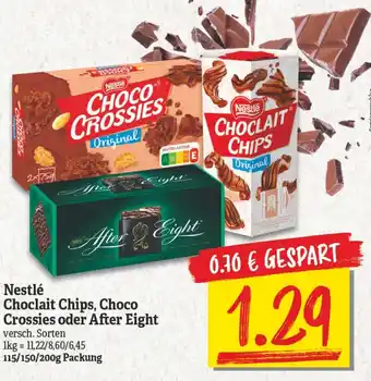 NP Discount Nestlé Choclait Chips, Choco Crossies oder After Eight 115/150/200g Packung Angebot