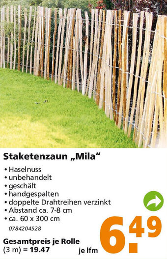 Globus Baumarkt Staketenzaun ,,Mila" Angebot