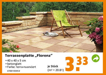 Globus Baumarkt Terrassenplatte ,,Florenz" Angebot