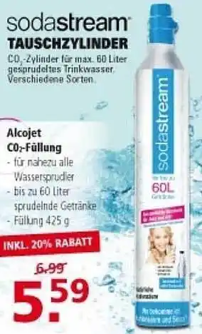 Multi Markt Alcojet Co2-füllung Sodastream Tauschzylinder Angebot