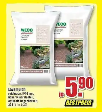 B1 Discount Baumarkt Lavamulch Angebot