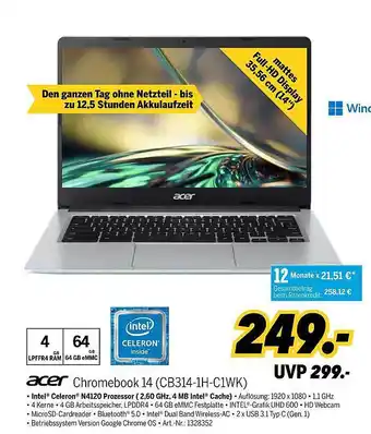 MEDIMAX Acer Chromebook 14 (cb314-1h-c1wk) Angebot