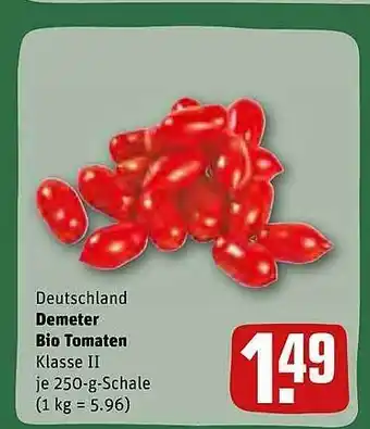 REWE Demeter Bio Tomaten Angebot