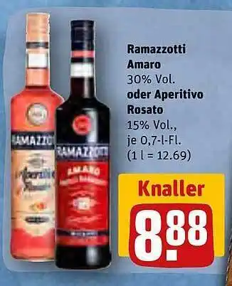 REWE Ramazzotti Amaro Oder Aperitivo Rosato Angebot