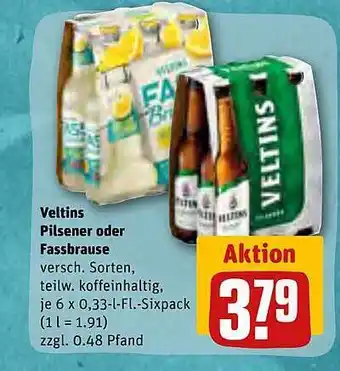 REWE Veltins Pilsener Oder Fassbrause Angebot