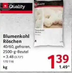 Selgros Blumenkohl Röschen Angebot