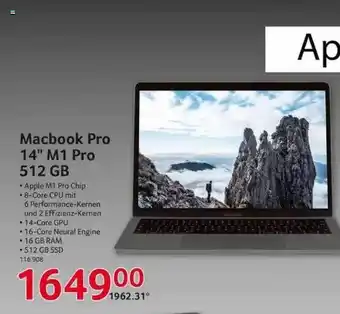 Selgros Apple Macbook Pro 14 Angebot