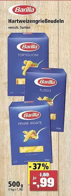 Thomas Philipps Barilla Hartweizengrießnudeln Angebot