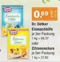 V Markt Dr Oetker Einmachhilfe Oder Zitronensäure Angebot