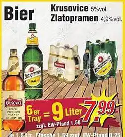 Wiglo Wunderland Bier Krusovice Oder Zlatopramen Angebot