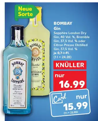 Kaufland Bombay Gin 700 ml Angebot