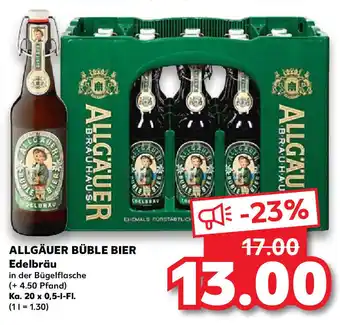 Kaufland Allgauer Buble Bier Edelbrau 20*500 ml Angebot