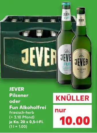 Kaufland Jever Pils o. Fun 20*500ml Angebot