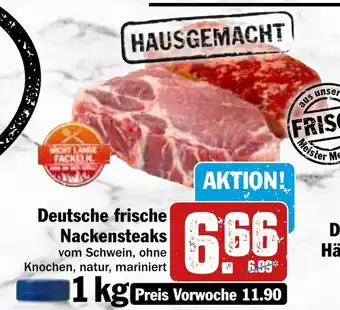 Hit Dt. frische Nackensteaks 1kg Angebot