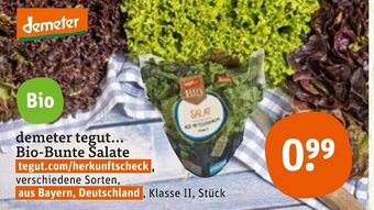 tegut demeter tegut Bio-Bunte Salate Angebot