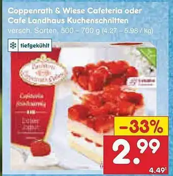 Netto Marken-Discount Coppenrath & Wiese Cafeteria Oder Cafe Landhaus Kuchenschnitten Angebot