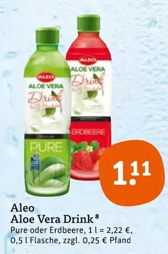 tegut Aleo Aloe Vera Drink 0,5 l Flasche Angebot