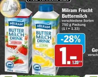 Hit Milram Buttermilch 750ml Angebot