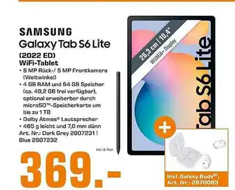 Saturn Samsung Galaxy Tab S6 Lite 2022 Ed Wifi-tablet Angebot