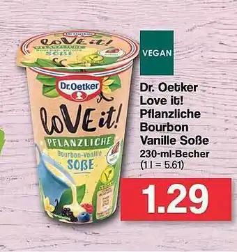 Famila Nord West Dr Oetker Love It! Pflanzliche Bourbon Vanille Soße Angebot