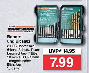 Famila Nord West Mannesmann Bohrer- Und Bitsatz Angebot