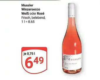 Globus Mussler Winzersecco Weiß Oder Rosé Angebot