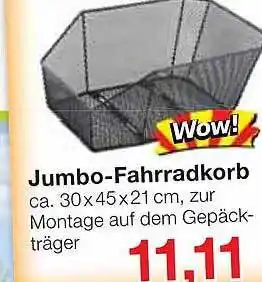 Jawoll Jumbo-fahrradkorb Angebot