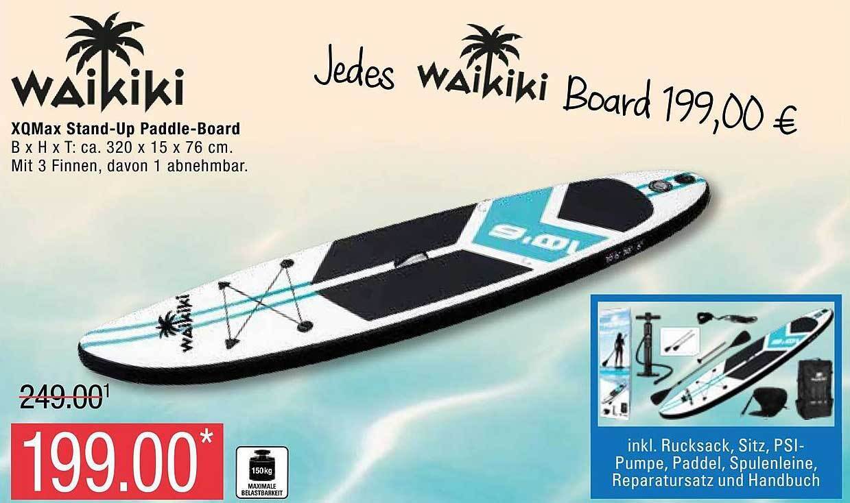 Waikiki Wqmax Standup Paddleboard Angebot bei Marktkauf
