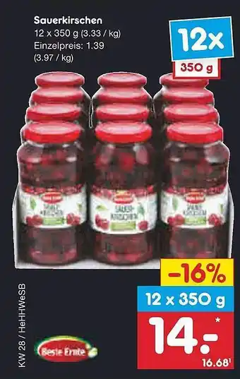 Netto Marken-Discount Sauerkirschen Angebot