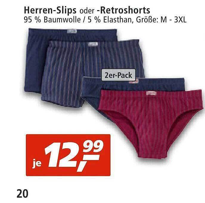 Herrenslips Oder Retroshorts Angebot bei mein real