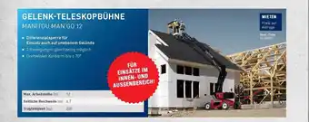 HKL Baumaschinen Center Gelenk-teleskopbühne Manitou Man'go 12 Angebot