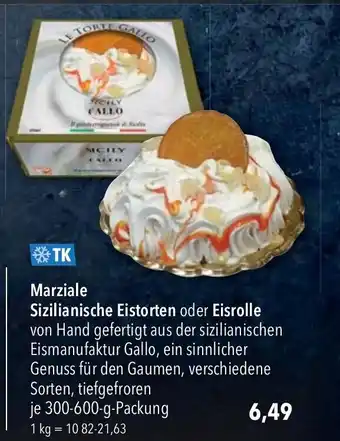 CITTI Markt Marziale Sizilianische Eistorten o. Eisrolle 300-600 g Angebot