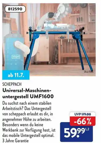 Aldi Nord Scheppach Universalmaschinenuntergestell Angebot