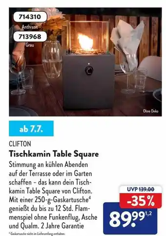 Aldi Nord Tischkamin Table Square Angebot