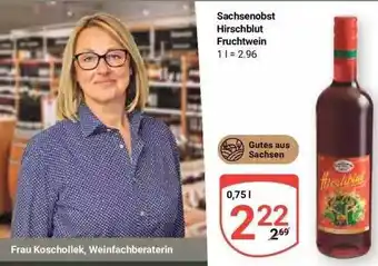 Globus Sachsenobst Hirschblut Fruchtwein Angebot