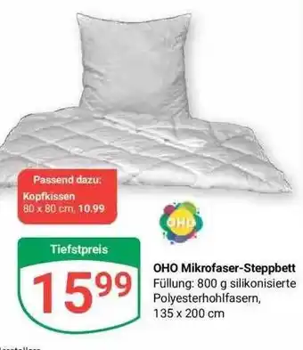 Globus Oho Mikrofaser-steppbett Angebot