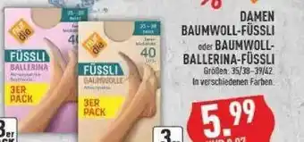 Marktkauf Damen Baumwol-füssli Ode Baumwoll-ballerina-füssli Angebot